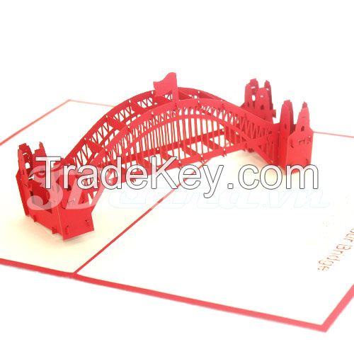 Harbour Bridge 3-3d card-handmade card-pop up card-birthday card-greeting card