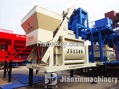 JS serial twin shaft horizontal concrete mixer for sale