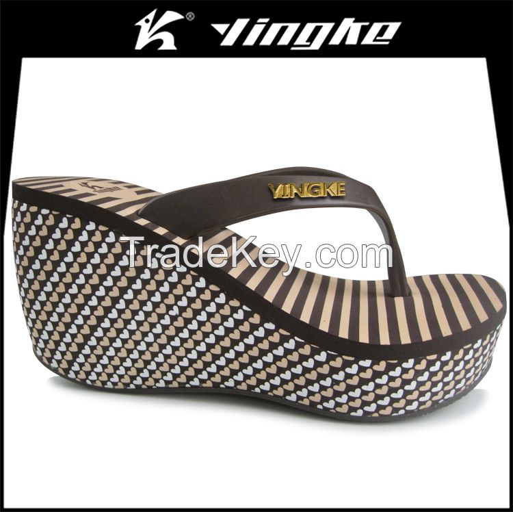 High quality summer lady beach wedge sandals flip flops women slippers eva