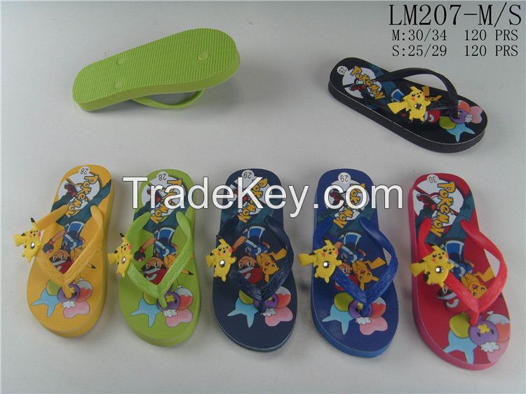 Summer Custom Cartoon Printed Beach Boys Flip Flops Child Slipper Eva Outsole