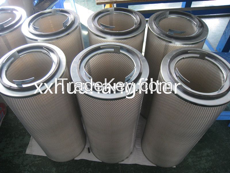 hot sale dust collection air filter cartridge with galvanized end caps