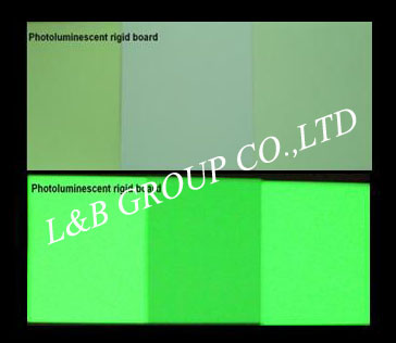 photoluminescent rigid sheet