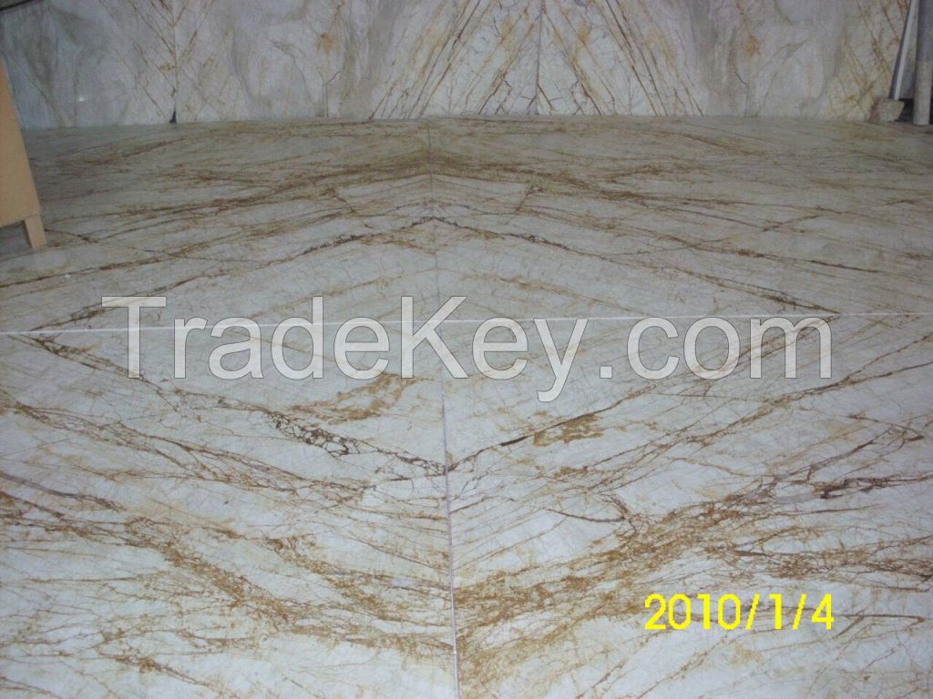 Golden Spider Marble block