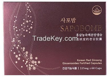 SAPOBOMB Korean Red Ginseng Extract Powder Capsules