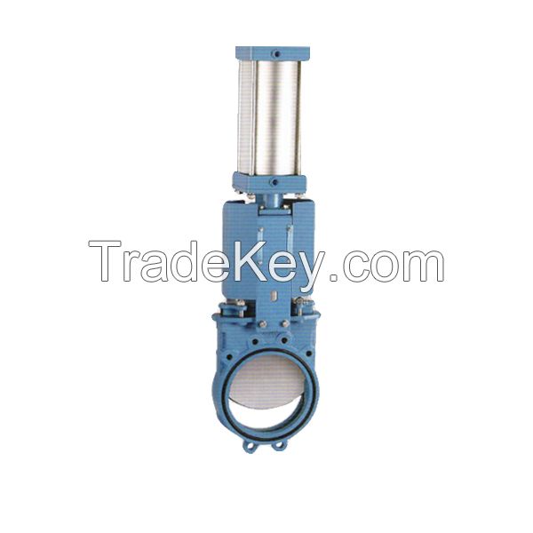 A216 WCB flange type knife gate valve with hand wheel