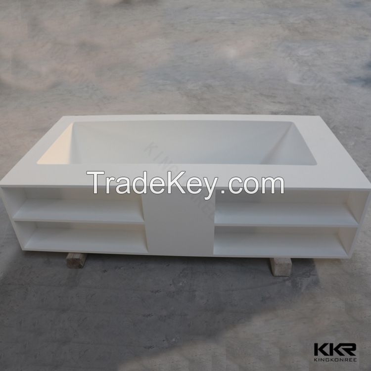 Kingkonree free standing bath up shower soaking tub