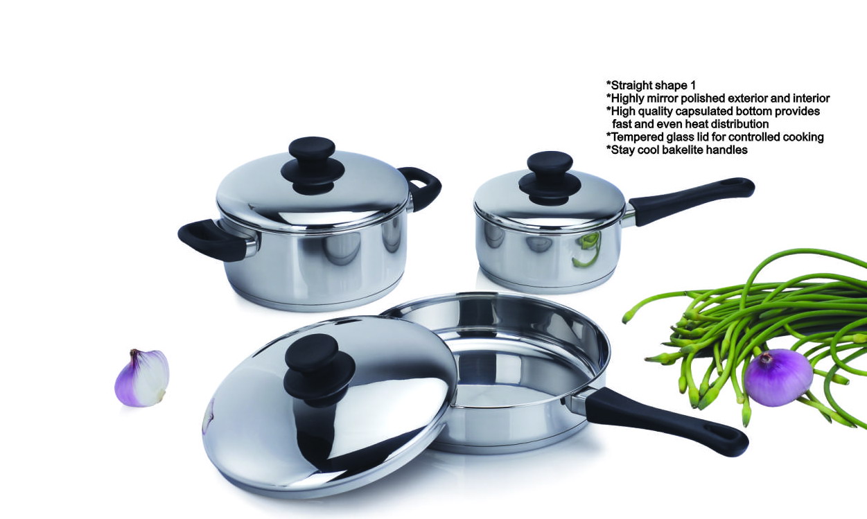 Straight Shape Stainless Steel Cookware