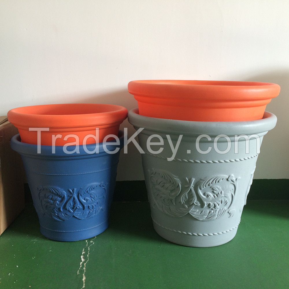 Rotomolded plastic garden pot/customized rotomolded plastic flower pot