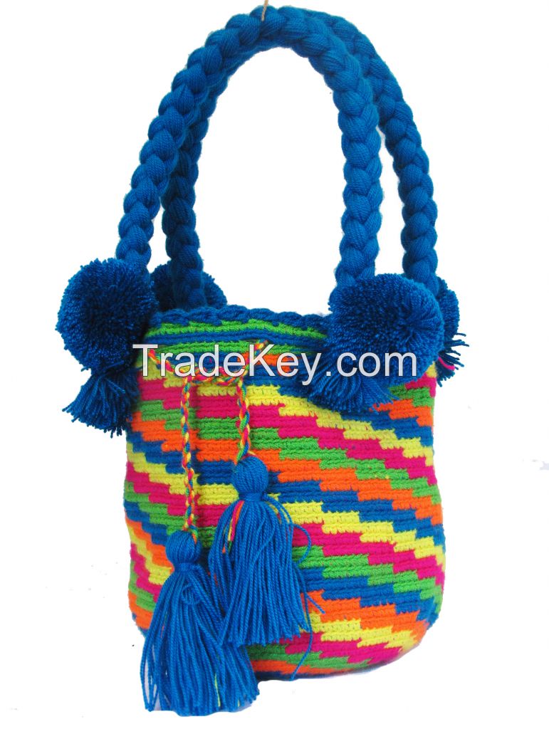 Traditional Wayuu Tote Bag /Mochila Bags/Beach Bags/Small Crochet Bags