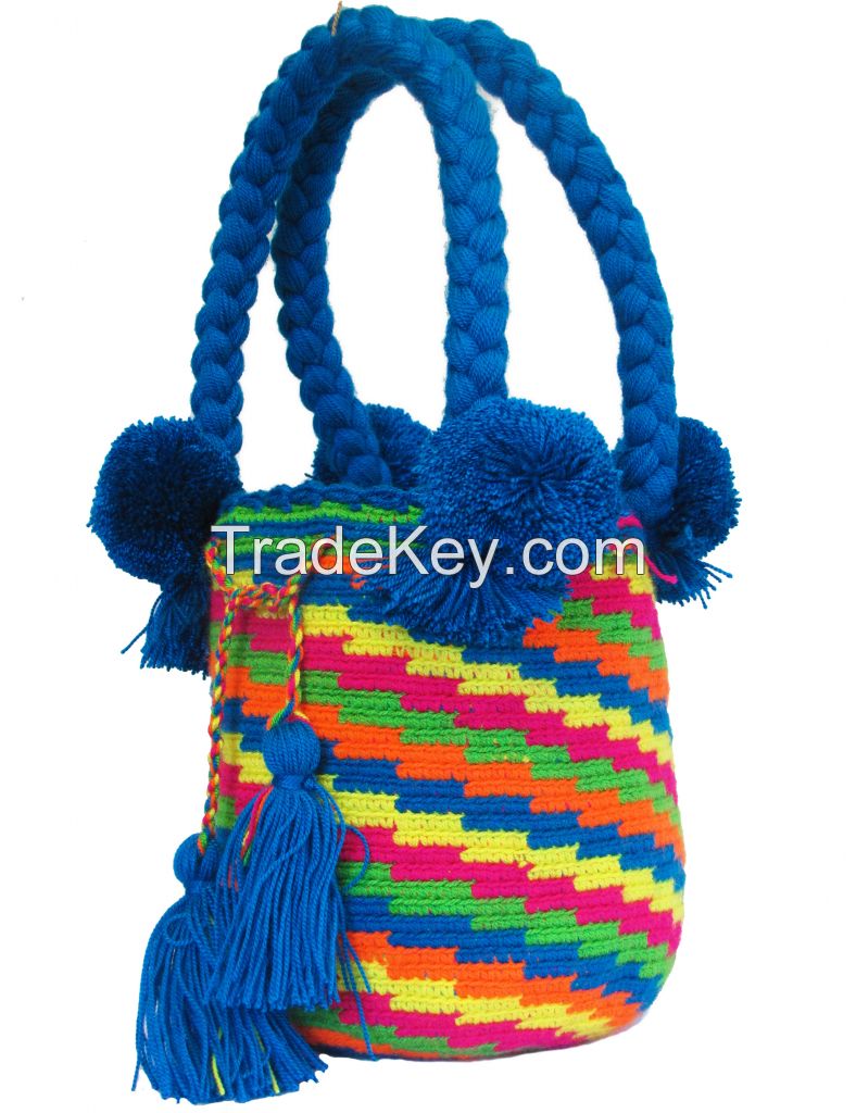 Traditional Wayuu Tote Bag /Mochila Bags/Beach Bags/Small Crochet Bags