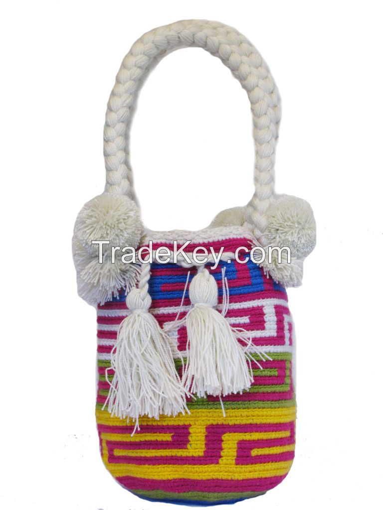 Traditional Wayuu Tote Bag /Mochila Bags/Beach Bags/Small Crochet Bags