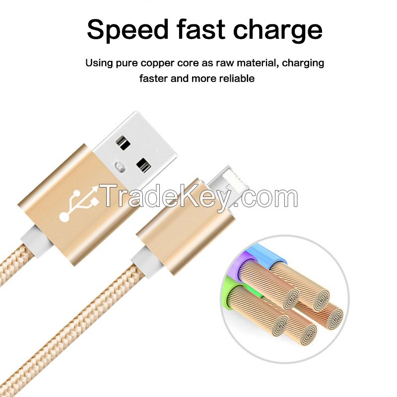 1m 3ft Micro USB Charger Cable for S3 S4 Note 2 Sync Cable Date Charging Cord Lead for Iphone 6 Galaxy I9300 Android