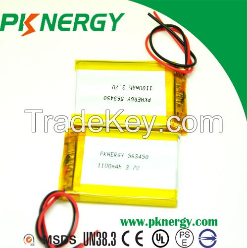 Hot Selling 3.7V 2000mAh 103450 Lipo Battery Rechargeable Battery Li Ion Battery Cell with Un38.3