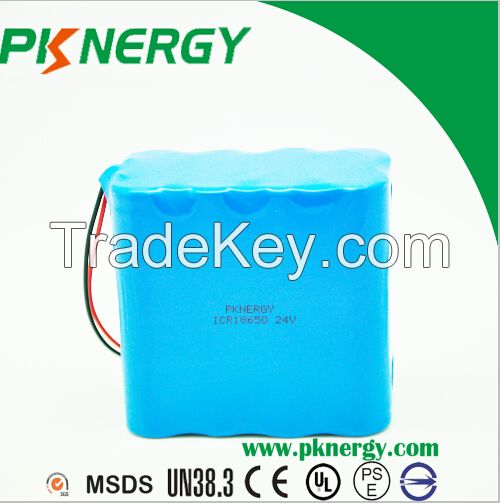 24V 12ah Lithium Ion Battery Rechargeable Icr18650 Li-ion Batteries Pack for E-Bike