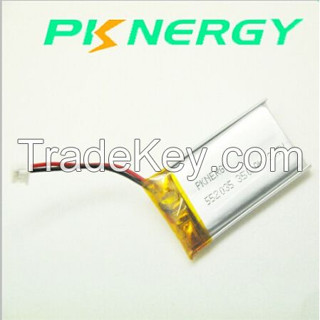 Ce UL MSDS Certificated Rechargeable Li-Po Battery 552035 350mAh 3.7V