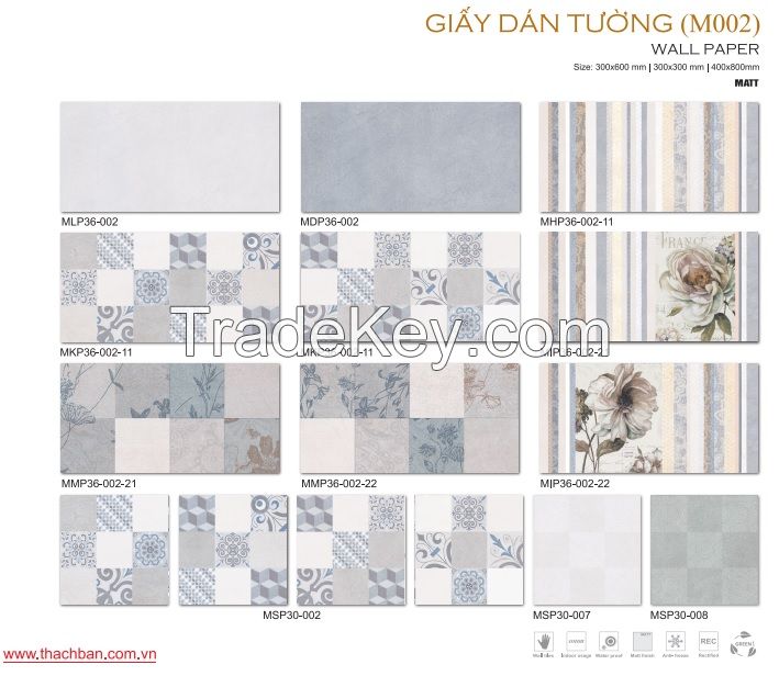 CERAMIC WALL TILES - WALL PAPER M002