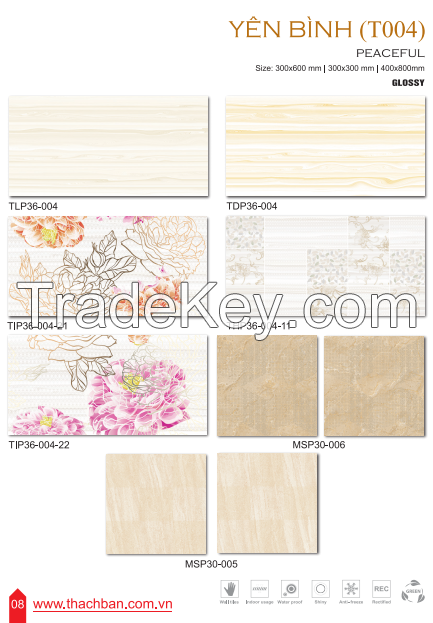 CERAMIC WALL TILES - PEACEFUL T004