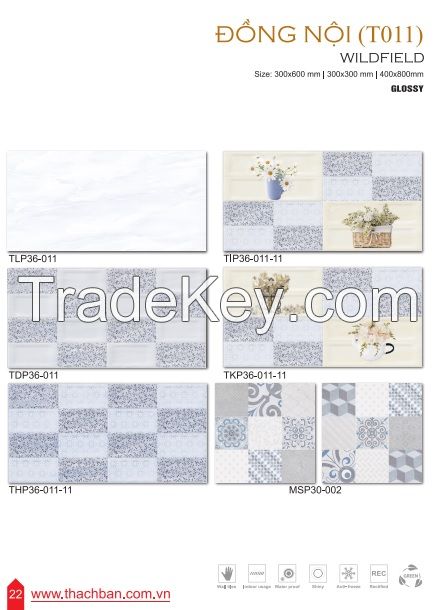 CERAMIC WALL TILES - WILDFIELD T011