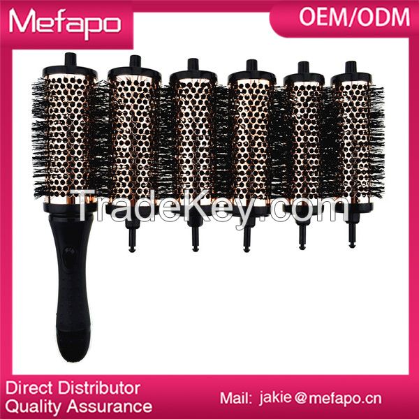 Popular detacheable head removable handle hair brush set