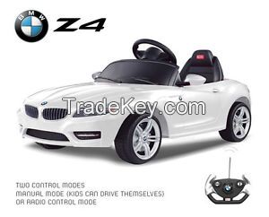 BMW Z4 Ride On Kids Battery Powered Wheels Car + RC Remote Control White