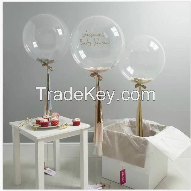 wedding party decorations clear PVC material plastic non latex transparent giant helium balloons