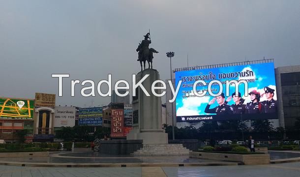 P16 DIP 1R1G1B full color outdoor LED Display screen unit board, 64*64pixels, 1024mm*1024mm