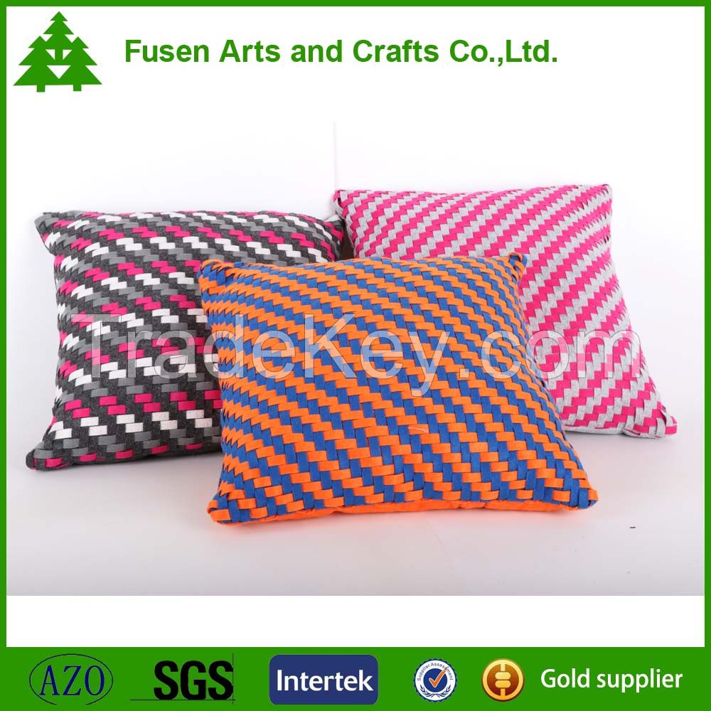 Cheap felt woven pillows decorative pillows wholesale price