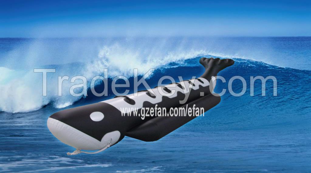 PVC inflatable double row whale boat for sale