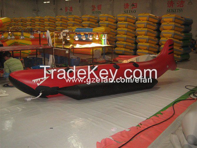 PVC inflatable double row sharp boat for sale