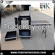 16U Amp Rack Flight Case With Side Table