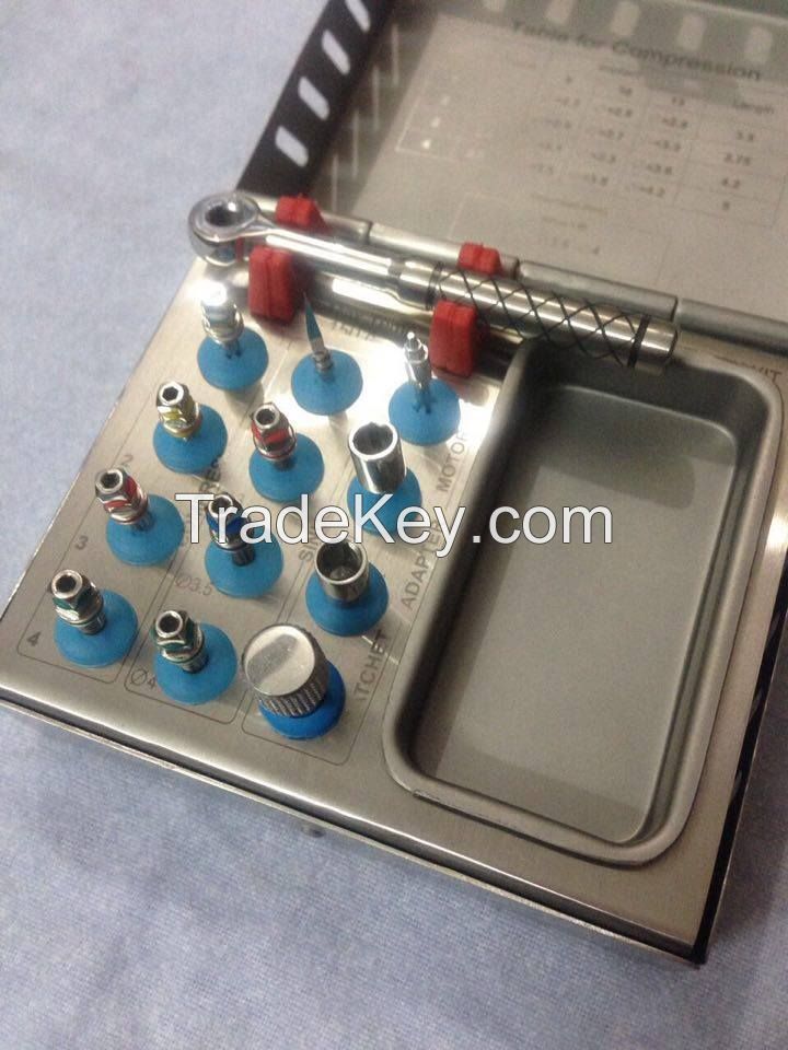 Dental implant bone compression kit.