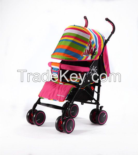 polyester oxford material custom umbrella baby stroller type beautiful rainbow stroller for kids 