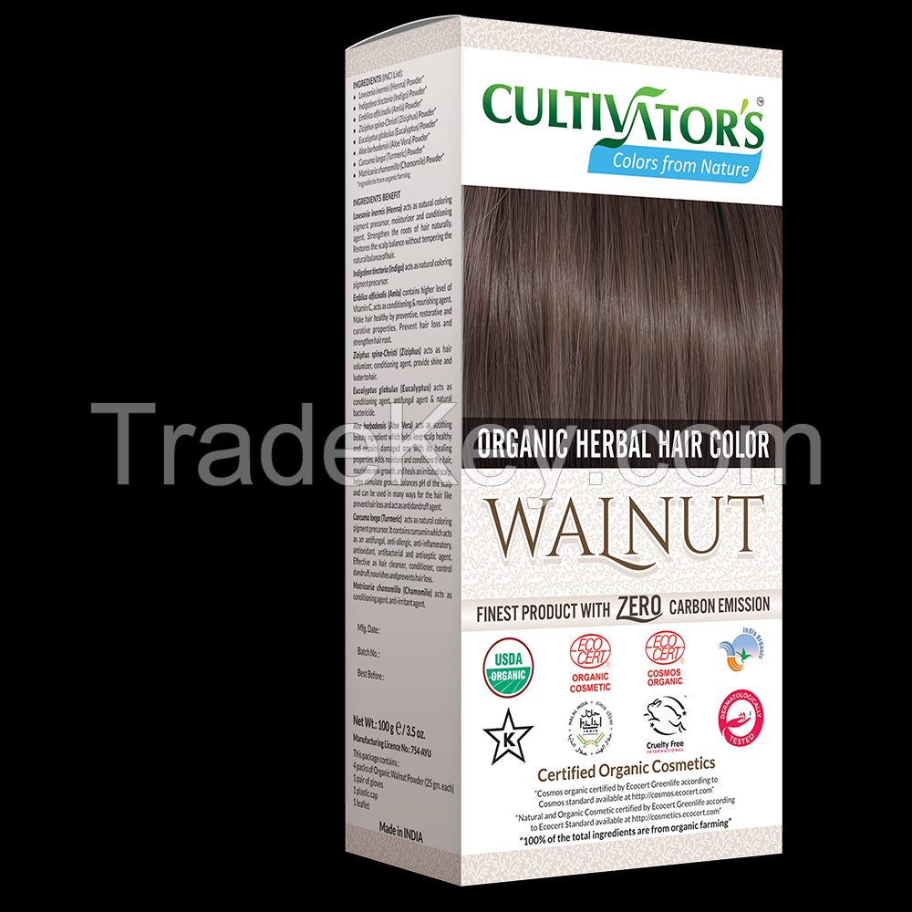 Organic Herbal Hair Color Walnut