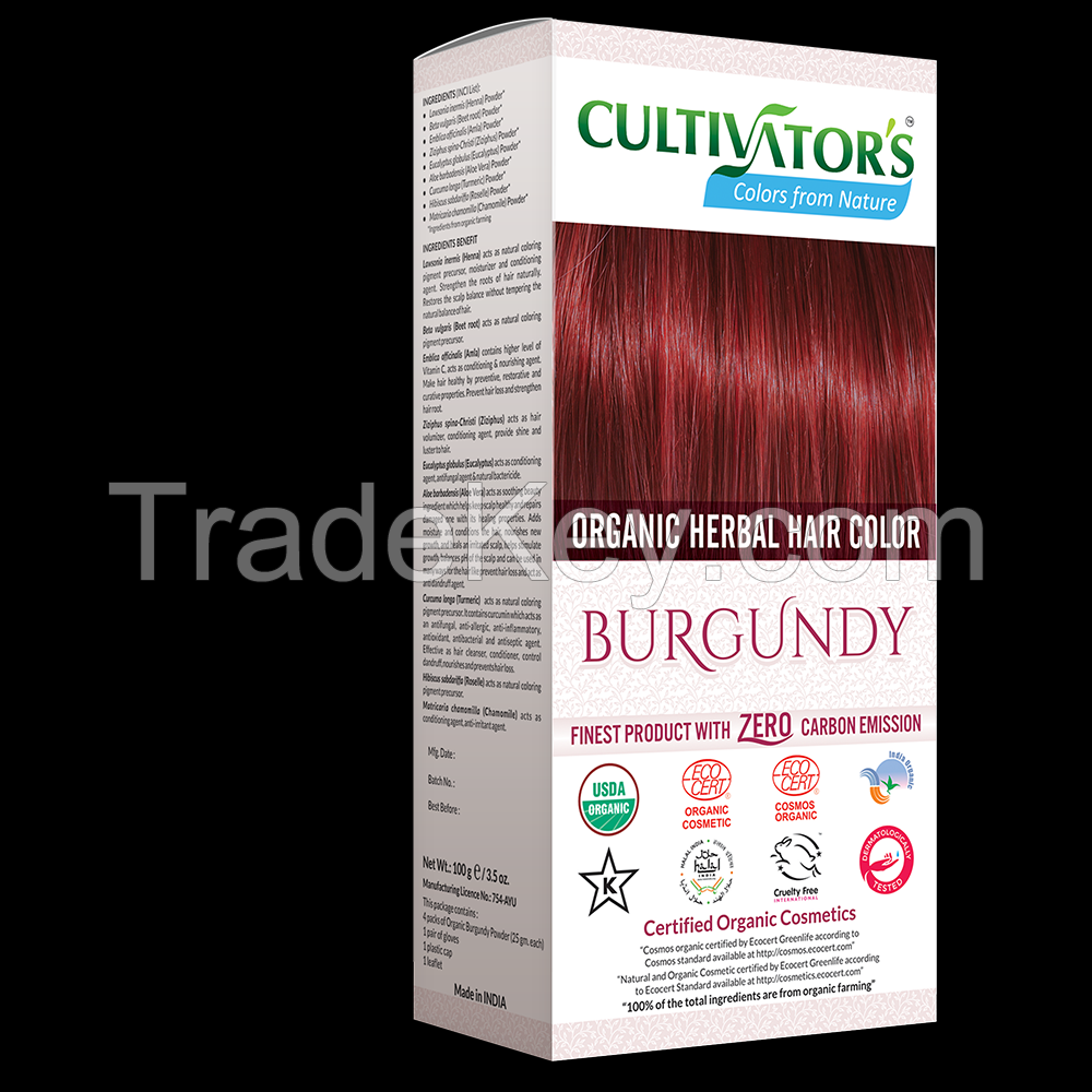 Organic Herbal Hair Color Burgundy