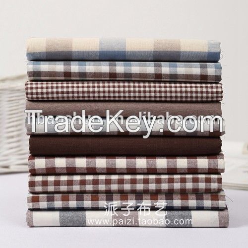 high quality cotton printing plaid fabric for shirt