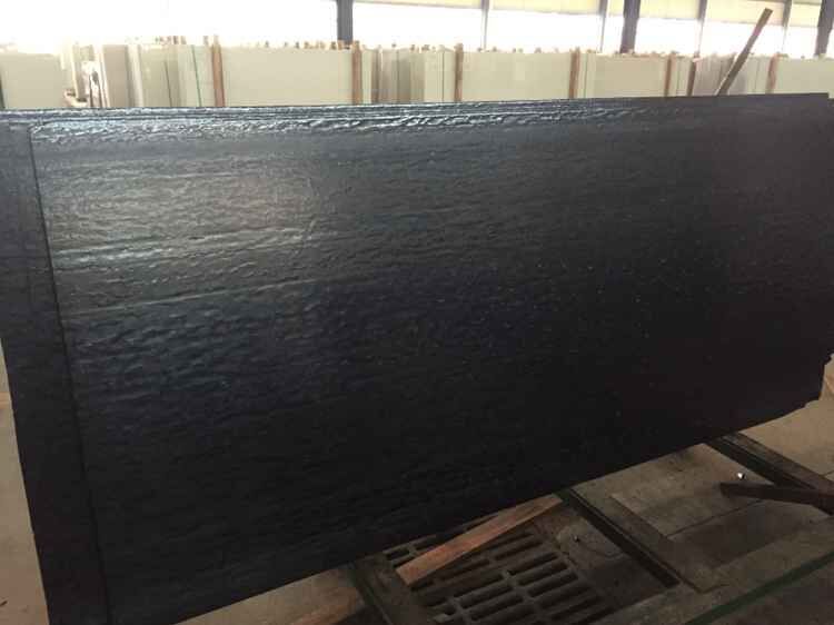 Nano Glass Pure Color Black  Artificial Marble Slab  