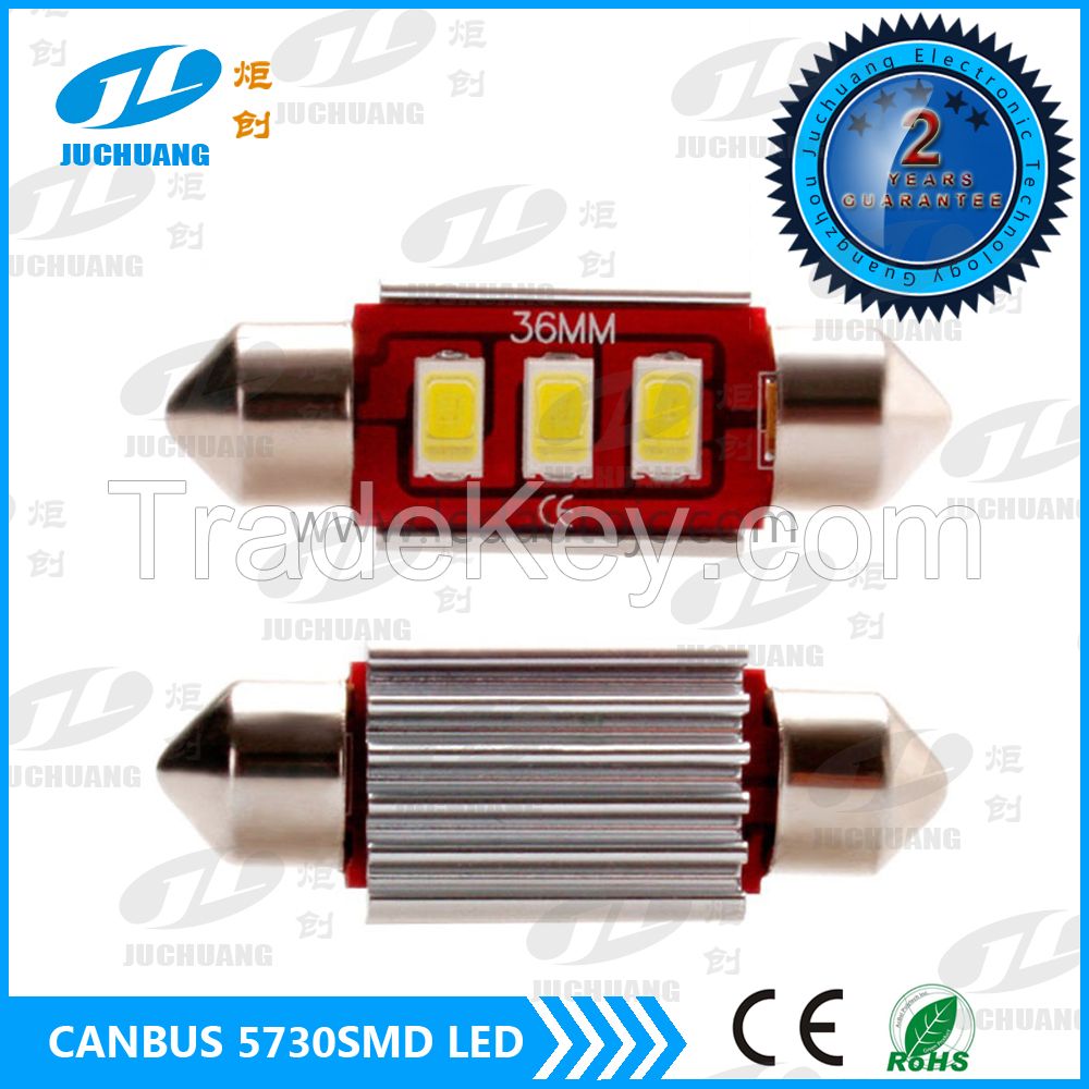 Festoon 36mm 3*5730 SMD LED Interior Car Light auto license plate light auto festoon bulb readling Light