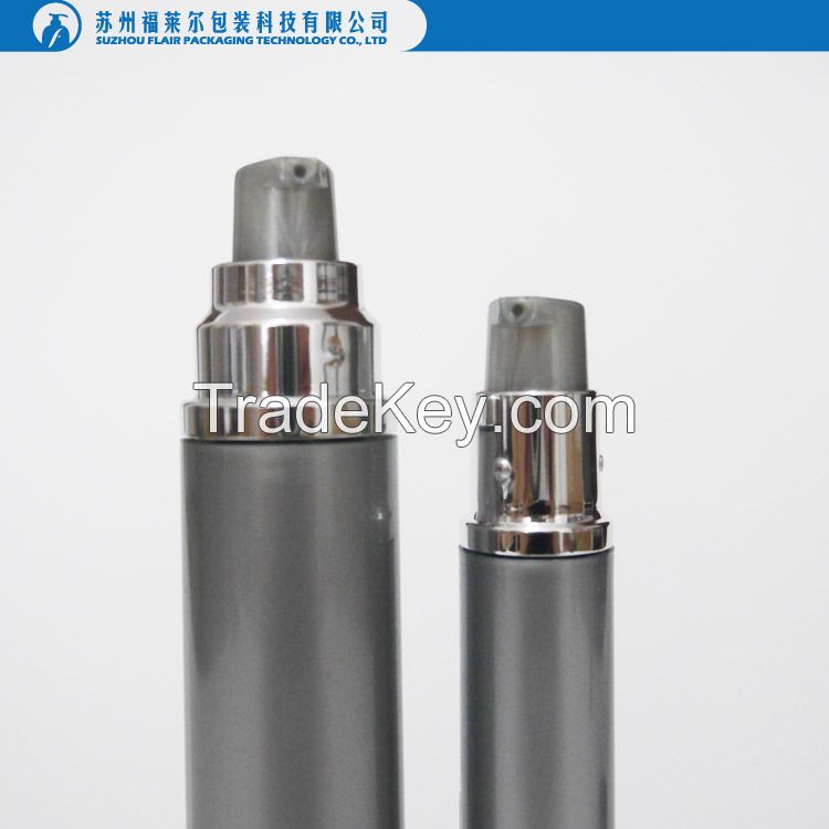 Thin plastic airless pump bottle