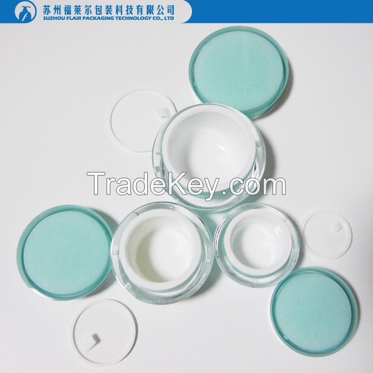 Plastic cosmetic round acrylic jar