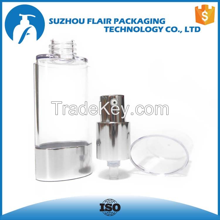 30ml 50ml Oval aluminum airless bottle for lotion