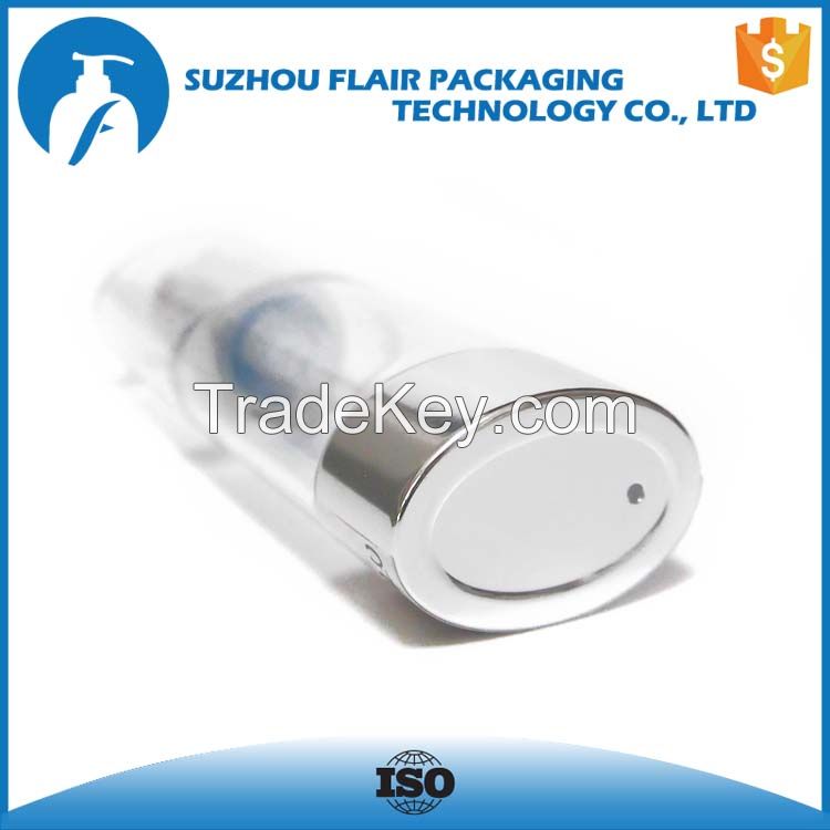 30ml 50ml Oval aluminum airless bottle for lotion