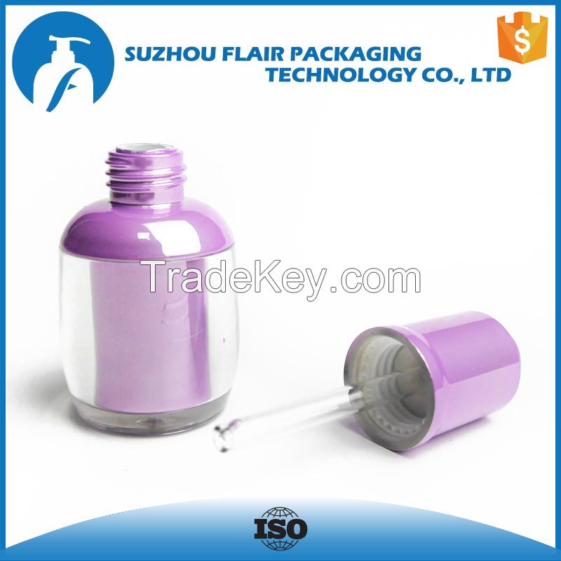 Plastic empty dropper bottle