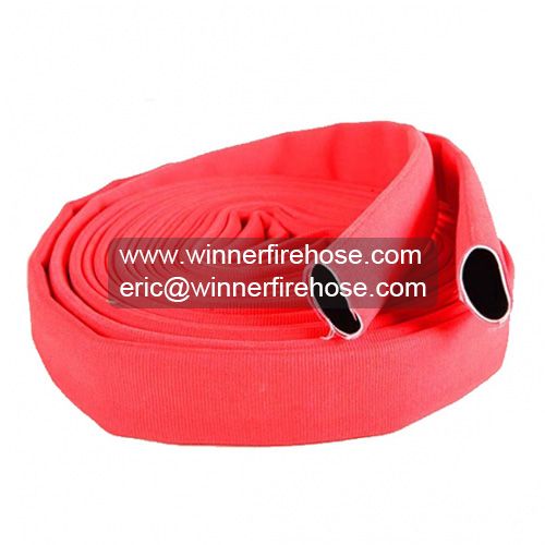 Extra Sturdy Abrasion Resistant Red Double Jacket Fire Hose