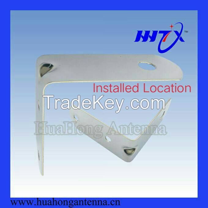 stainless steel Right angled antenna bracket with diameter 1cm hole