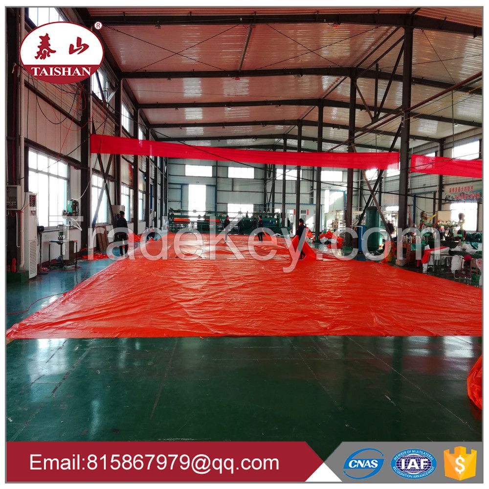 400g/sm flame retardant orange pvc tarpaulin