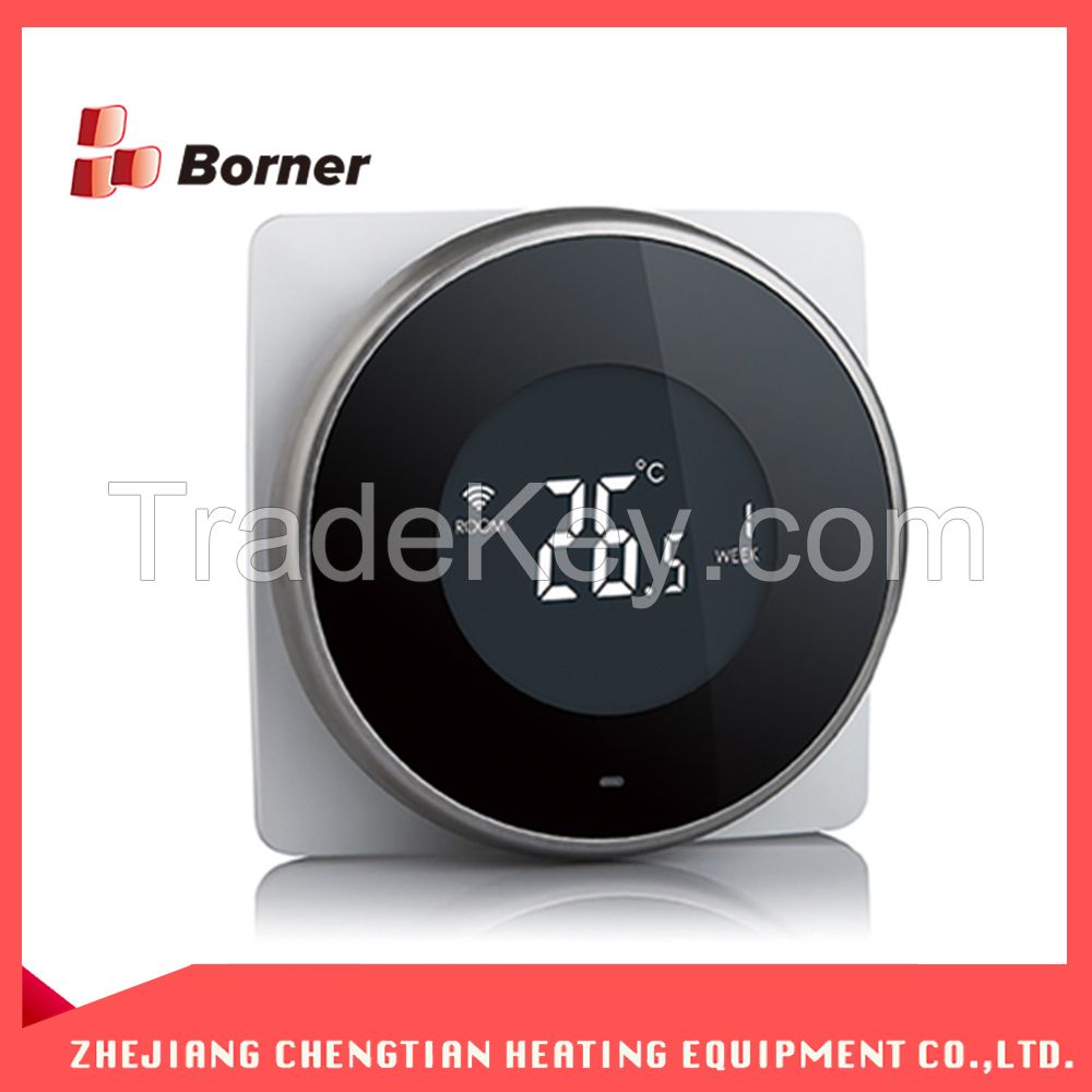 Black newest style LCD digital floor water heating Wireless WIFI