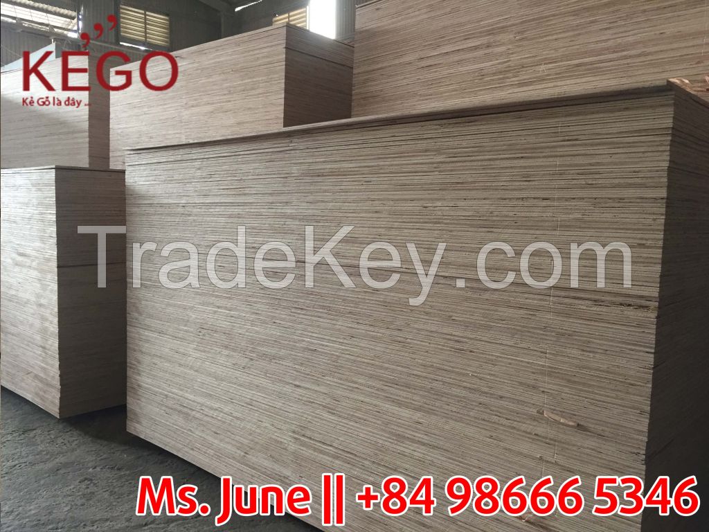 High quality furniture grade eucalyptus core 18mm plywood