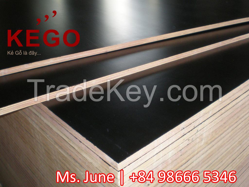 Concrete film face plywood/hard wood core plywood for construction