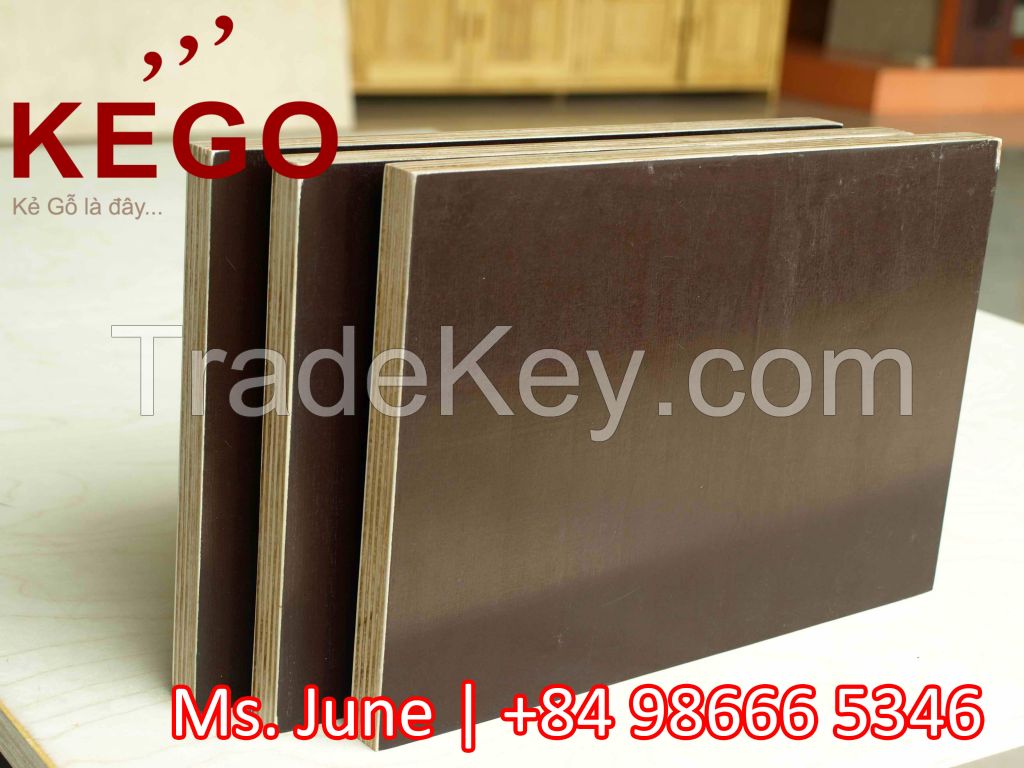 Concrete film face plywood/hard wood core plywood for construction