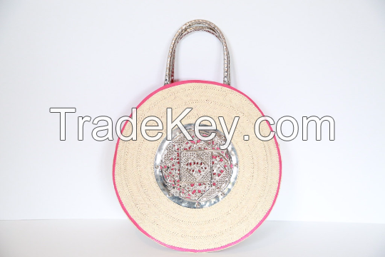 Round Shape Palm Leaf bag by CARAVAN SERAIL